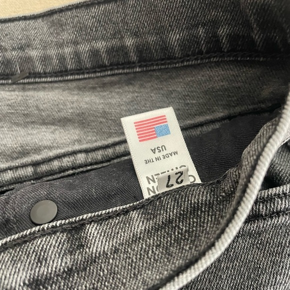 Cotton Citizen Vickie High-rise Split Front Hem Jeans Grey Black Denim Size 27 - Picture 10 of 14